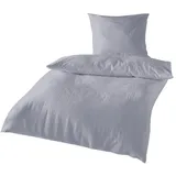 Traumschlaf Uni Seersucker silber 135 x 200 cm + 80 x 80 cm