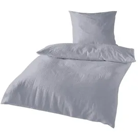 Traumschlaf Uni Seersucker silber 135 x 200 cm + 80 x 80 cm