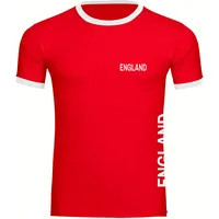 Multifanshop Kontrast T-Shirt - England - Brust & Seite