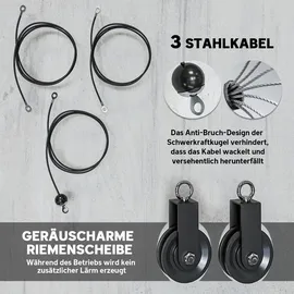 sportnow Latzugmaschine Schwarz