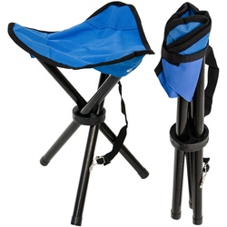 Camping Hocker Klapphocker Angelhocker Falthocker Campinghocker Dreibein Stuhl Blau