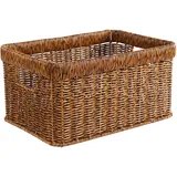 kowaku Gewebter Aufbewahrungskorb, Wäsche-Organizer, rechteckiger Aufbewahrungsbehälter für Regalarbeitsplatte, 40 cm x 30 cm x 20 cm