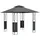 vidaXL Pavillon mit Dach Anthrazit 300x300x270 cm Stahl