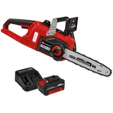 Einhell Akku-Kettensäge FORTEXXA 18/30 (1x 4,0Ah), 30 cm Schwertlänge, Set, 6-tlg., Einhell Power X‐Change Akku-System rot