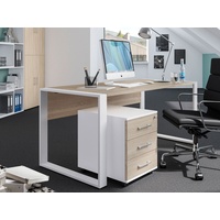 Schreibtisch Arbeitstisch Bürotisch Arbeitsplatz Computertisch Tisch "Hamburg I" Sonoma/Eiche