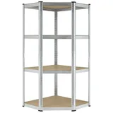 Juskys Corner Easy 160 x 75 x 40-75 cm - 320 kg 4 Böden Schwerlastregal Metall
