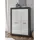furn.design Highboard 100 x 142 x 35 cm Weiß Hochglanz / Grau