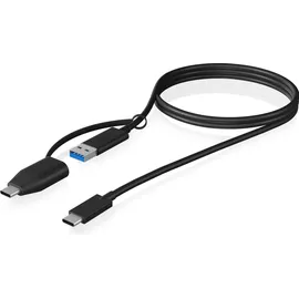 Icy Box USB Adapterkabel IcyBox USB3.2Gen2 Type-C zu Type A&C 1 m, USB Kabel