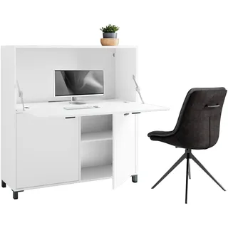 byLIVING Sekretär Montana weiß