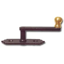 Hilber Fensterreiber Antik mit Messingknopf, 20 mm, Stahl schwarz lackiert