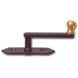 Hilber Fensterreiber Antik mit Messingknopf, 20 mm, Stahl schwarz lackiert
