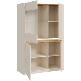 Forte Vitrine Oak Squere 95,3 x 41,5 x 146,7 cm Beige/Sand
