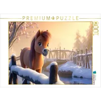 Calvendo Puzzle Pony Bella im Winter 1000 Teile Lege-Größe