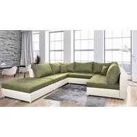 Fun Möbel Wohnlandschaft Sofa ANDRO mit Schlaffunktion und Hocker