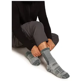 Icebreaker Merino Hike+ Mountaineer Mid Calf Socken - Jet Heather / Black - EU 38-40