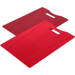 KUHN RIKON Schneidbrett 2er Set 38 x 25,5 cm mit Knickfalten rot / dunkelrot