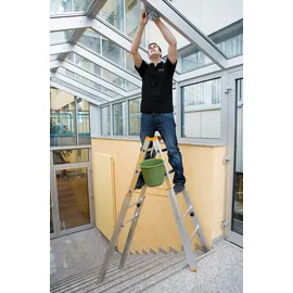 Layher Treppenstehleiter Topic 1061 2 x 7 Sprossen