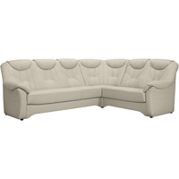 Livetastic Eckschlafsofa, Weiß, Textil, Uni, 6-Sitzer, 258x208 cm, Made in EU, seitenverkehrt erhältlich, Schlafen auf Sitzhöhe, Rücken echt, Armteil links, rechts, Wohnzimmer, Sofas & Couches, Wohnlandschaften