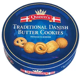 QUEENS Danish Butter Cookies, Traditionelle dänische Butterkekse, 500 g