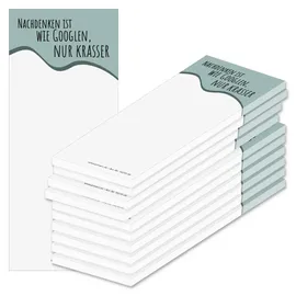 PRICARO Notizblock Spruch 06 magnetisch 62x148 mm Blau 10 St.