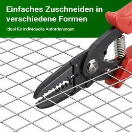 Wiltec Maschendrahtzaun 100 cm x 5 m, 0,7 mm Drahtstärke 12 x 12 mm Maschengröße, Volierendraht aus Stahl verzinkt, Drahtgitter, Vogeldraht