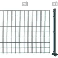 Arvotec Doppelstabmattenzaun ARVOTEC "EASY 163 zum Aufschrauben", grau (anthrazit), H:163cm, Stahl, Kunststoff, Zaunelemente, Zaunhöhe 163 cm, Zaunlänge 2 - 60 m