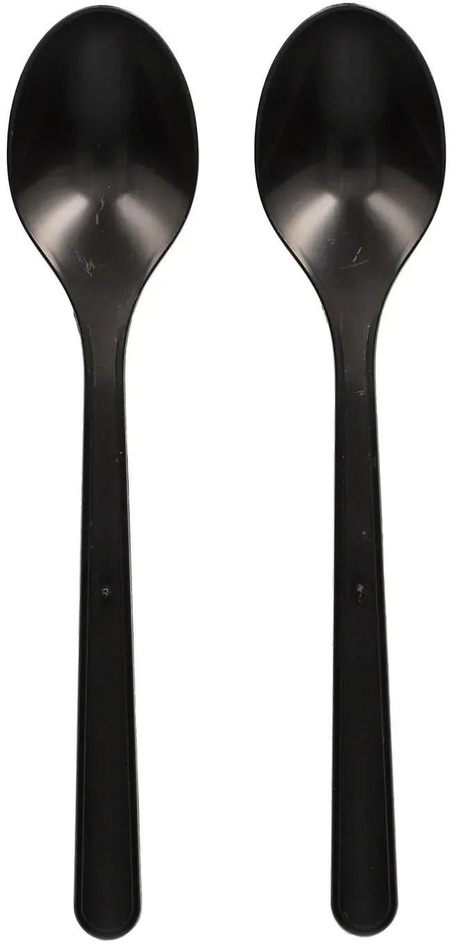 BIO-Suppenlöffel Esslöffel Mehrweg 185mm BIO-PP extra stabil schwarz , 50 Stk.