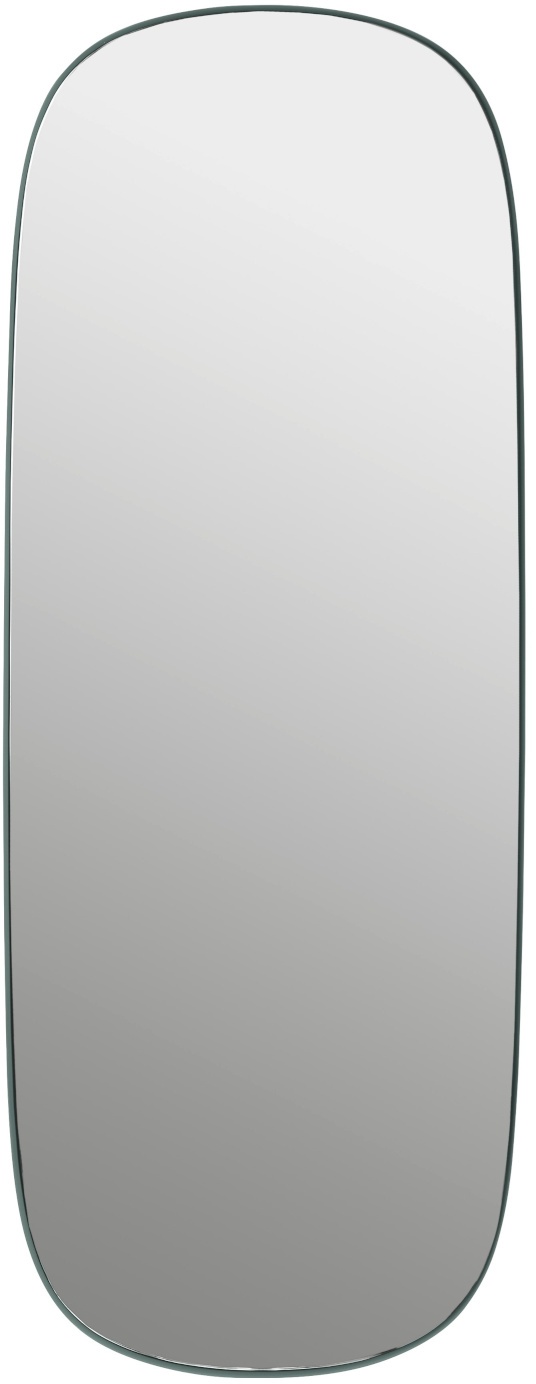 Framed Spiegel, large, dunkelgrün / glasklar