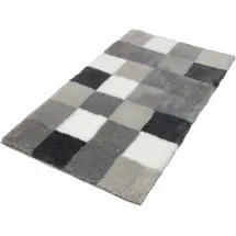 KLEINE WOLKE Caro Grau 70 x 120 cm