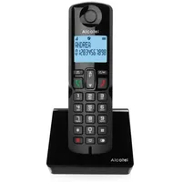 Alcatel S280 EWE, DECT-Telefon, Kabelloses Mobilteil, Freisprecheinrichtung, 50 Eintragungen, Anrufer-Identifikation, Schwarz