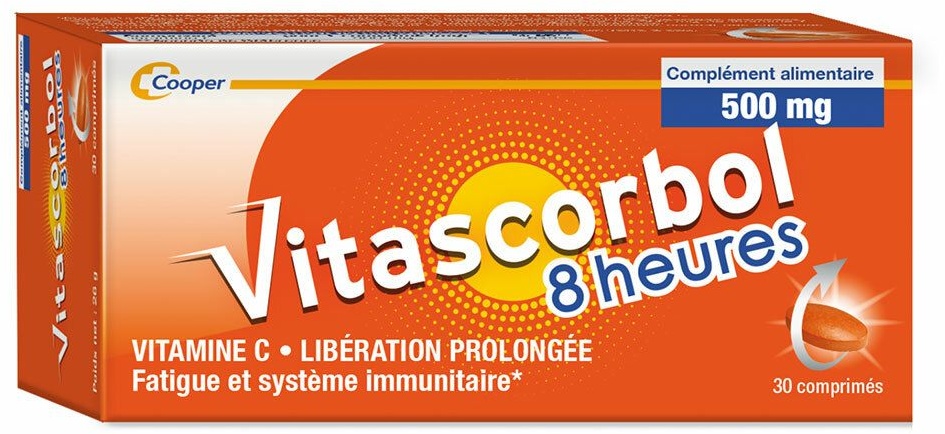 COOPER Vitascorbol 8 heures 500 mg 30 pc(s) comprimé(s)