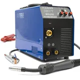 IPOTOOLS MIG-250 4in1 MIG MAG Schweißgerät - Schutzgas Schweissgerät mit 250 Ampere Inverter FLUX/Fülldrahtschweißgerät ohne Gas Elektroden/E-Hand geeignet/Digital/IGBT / 230V / 7 Jahre Garantie