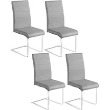 Woltu Esszimmerstuhl Samt Dunkelgrau 4er Set
