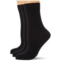 NUR DIE Socken Ohne Gummi 3er Pack - schwarz 39-42 3 St