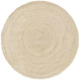 benuta pure Jutta Juteteppich Ø 80 cm Beige/Weiß