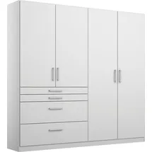 Rauch Schrank-Set Kleiderschrank Schrank Garderobe Garderobenschrank Eckschrank HOMBURG, (Set), viel Stauraum, oberer Schubkasten mit Einteilung MADE IN GERMANY weiß