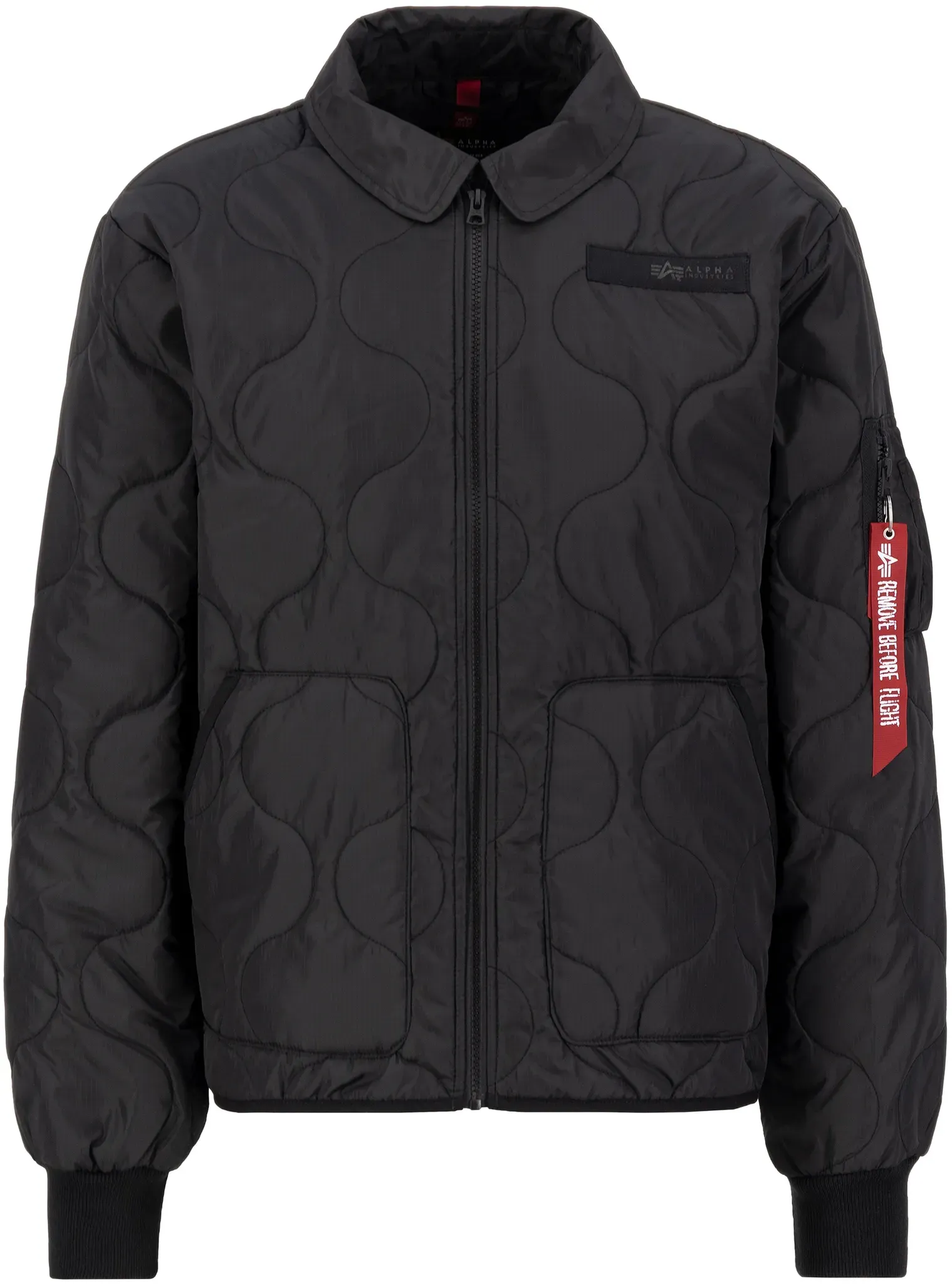 Fieldjacket ALPHA INDUSTRIES "Alpha Industries Men - Field Jackets ALS Jacket", Herren, Gr. L, schwarz, Obermaterial/Futter: 100% Polyester, Jacken