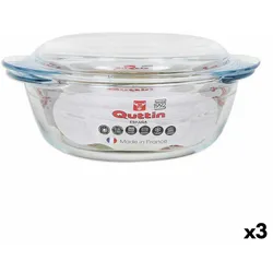 Glasform mit Deckel Quttin Glas 1,6 + 0,5 L (3 Stück)