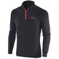 Black Crevice Herren Skirolli Zipper Shirt, schwarz/rot, XL