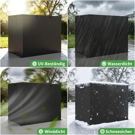 M MCombo Hollywoodschaukel Abdeckung 3-4 Sitzer, Abdeckplane Wasserdicht & UV-Beständig für Gartenschaukel 4093 4095 4088 8018, Schutzhülle 4002 (Oxford, Schwarz)