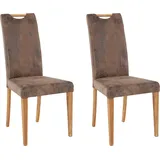Home Affaire Esszimmerstuhl Roberta (Packung), 2 St., Microfaser, braun