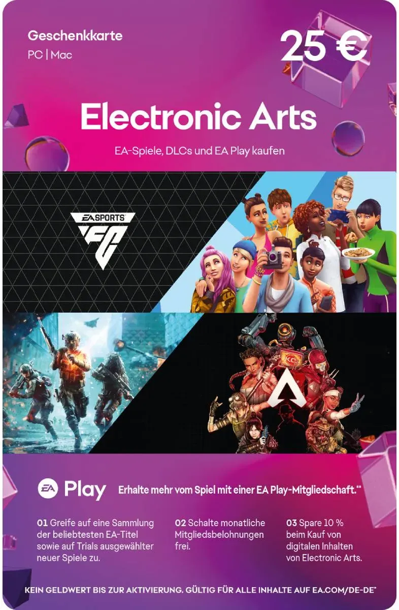 Electronic Arts Guthabenkarte 25€