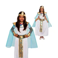 Magicoo Ägyptische Königin Kleopatra Kostüm Kinder Mädchen von Gr 116 bis 146 - Götin Cleopatra Fasching Kostüm (128/134)
