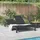 vidaXL Sonnenliege 206 x 62,5 x 74 cm Schwarz