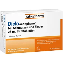 Diclo-ratiopharm 25 mg Filmtabletten - bei Schmerzen, mit Diclofenac 20 St