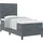 vidaXL Boxspringbett 100 x 200 cm Dunkelgrau