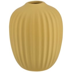 Vase , gelb , Steinzeug , Maße (cm): H: 10,2  Ø: 8