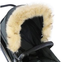 For-Your-Little-One aFHACWBC-B118 – Pram Fur Hood Trim für Babys, Beige