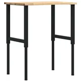 vidaXL Werkbank 80x60x(71,5-98) cm Massivholz Eiche