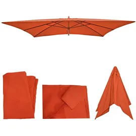 MCW Schirmbezug Lissabon Polyester 2 x 3 m Terracotta